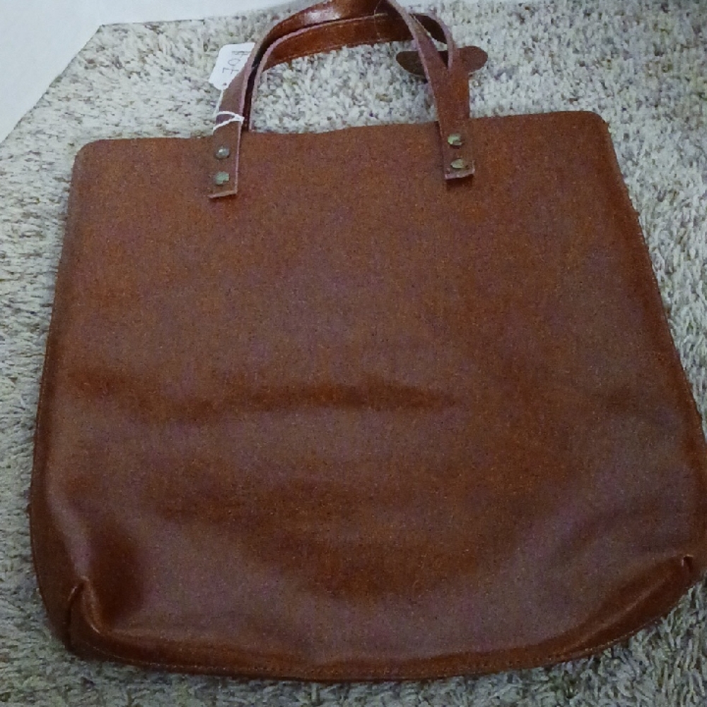 Brown Leather Tote Bag